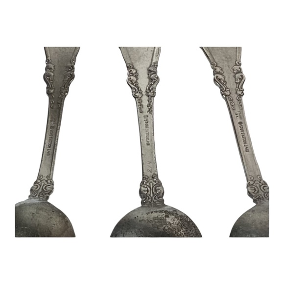 Tea Spoons 1847 Rogers Silver Plate XS Set Of Three Vintage - Picture 5 of 5